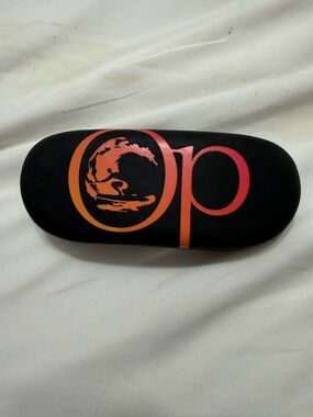 OP Black Sunglasses Case with Orange-Pink Logo